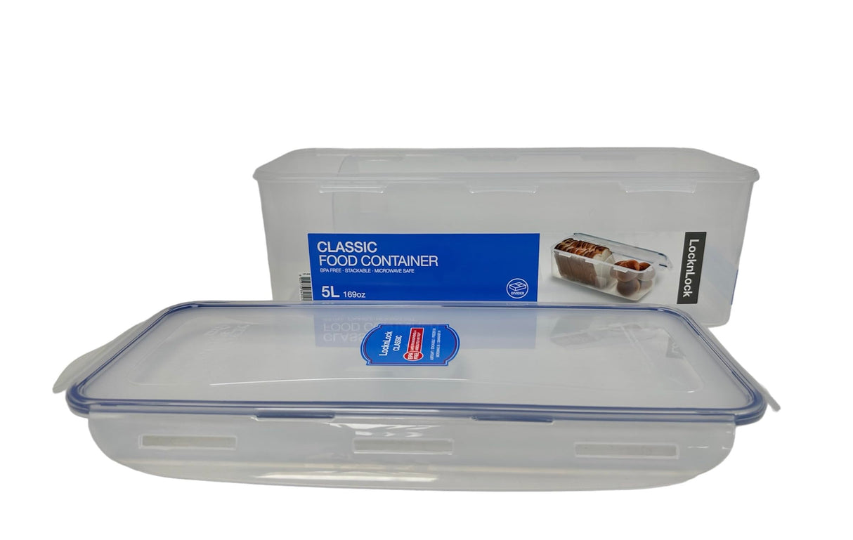 LOCK & LOCK Easy Essentials Food Storage lids/Airtight containers, BPA Free, Bread Box-21.1 Cup, Clear LocknLock