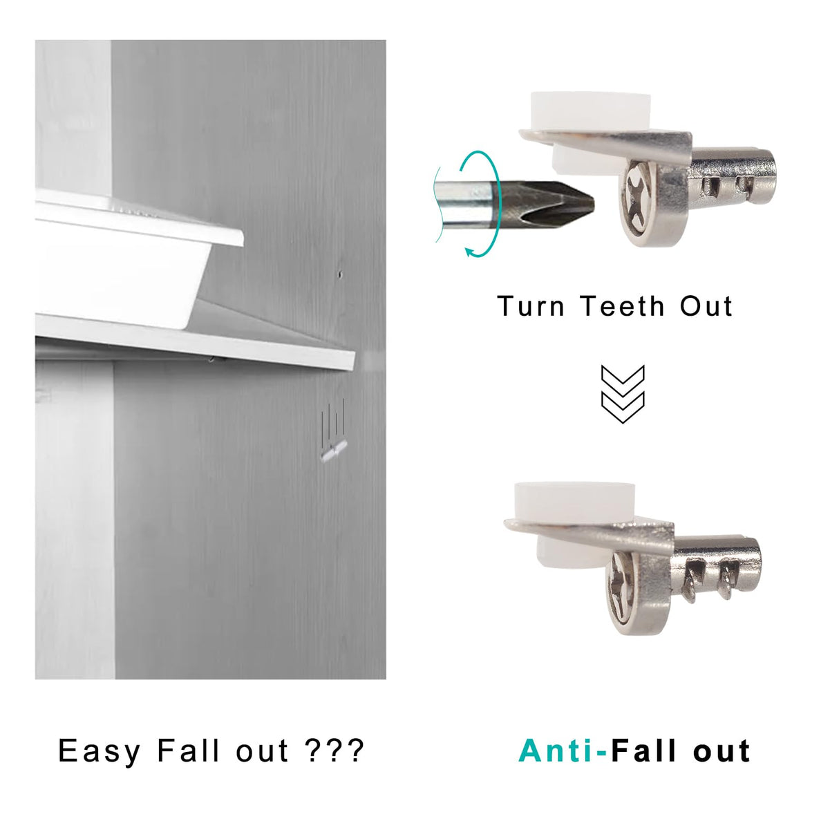 Keenkee 20PCS 1/5 Inch 5mm Metal Shelf Pegs Pins Clips Replacement Kitchen Cabinet Shelves Support Holders for Bookshelf Bookcase Cupboard Adjustable Wood Glass Shelving Hold Nickel keenkee