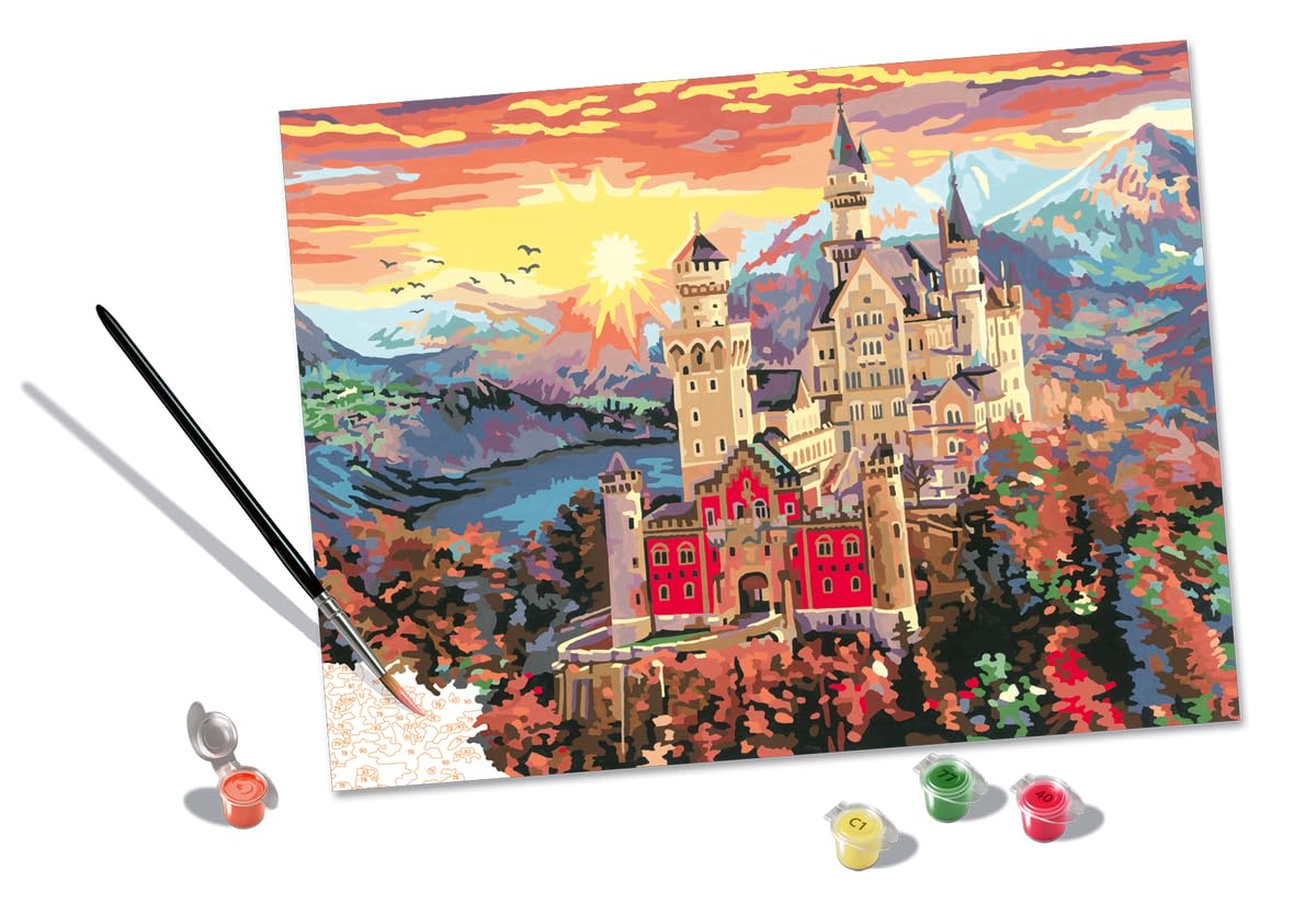 Ravensburger CreArt Fairytale Castle Paint by Numbers Kit for Adults - Painting Arts and Crafts for Ages 14 and Up Ravensburger