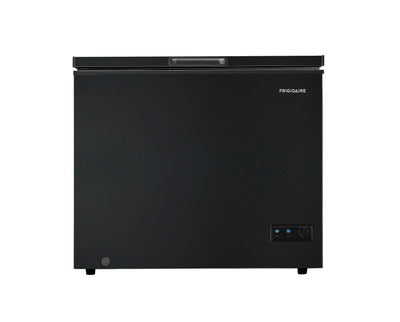 Frigidaire EFRF7003-BLACK Chest Deep Freezer, 7 Cu. Ft, Black Adjustable Thermostat-Removable Vinyl Coated Wire Basket-Easy Defrost Drain