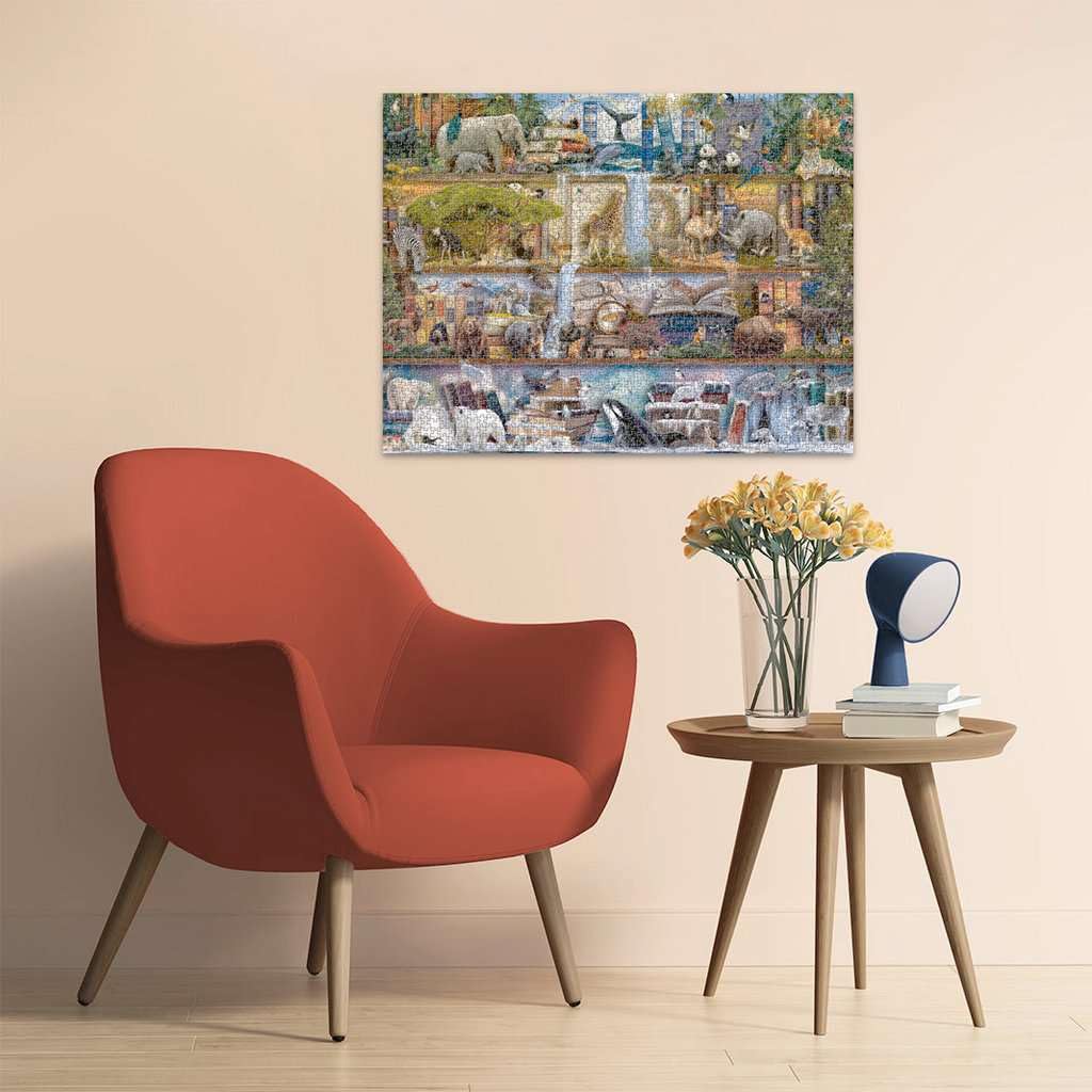 Ravensburger Aimee Stewart: Wild Kingdom Shelves - 2000 Piece Jigsaw Puzzle | Engaging Brain Game | Unique Puzzle Pieces | FSC-Certified Materials Ravensburger