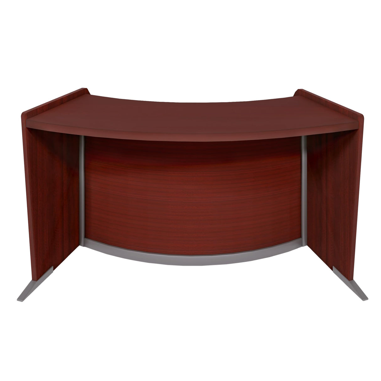 Romig Marque Curved ADA Compliant Reception Station Standalone or Add-On- Mahogany Romig