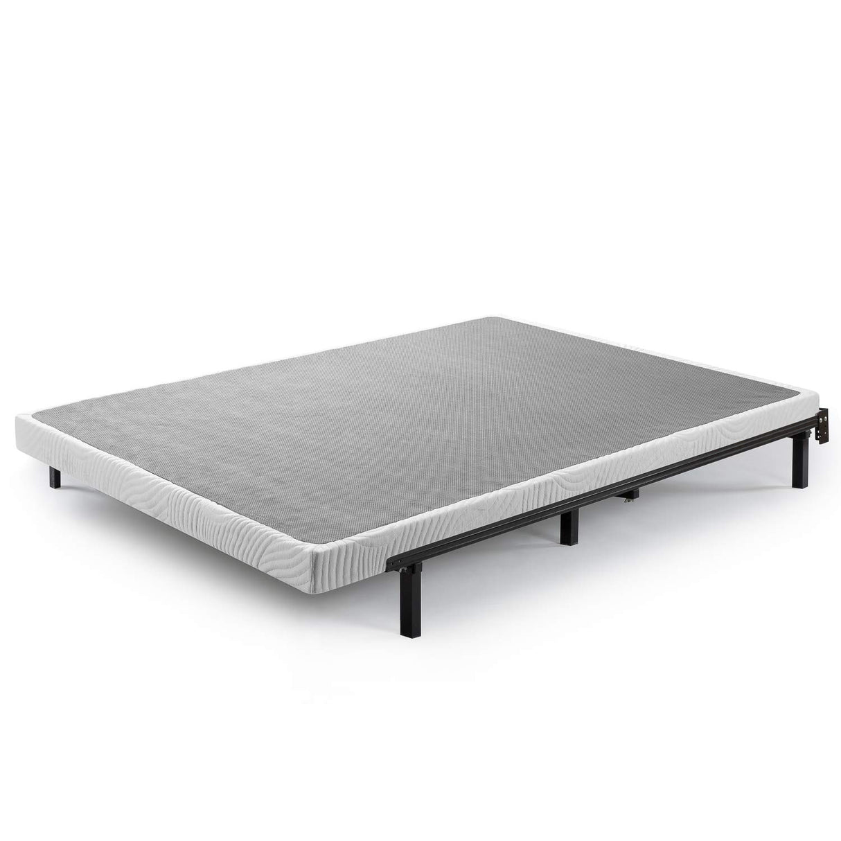 ZINUS Quick Lock Metal Smart Box Spring, 4 Inch Mattress Foundation, Strong Metal Structure, Easy Assembly, King, White Zinus