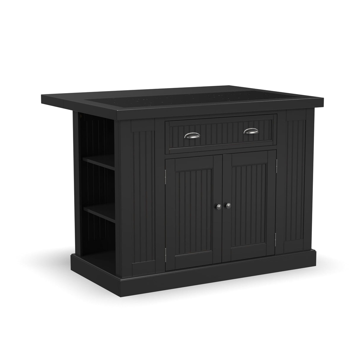 Nantucket Distressed Black Kitchen Island by Home Styles homestyles