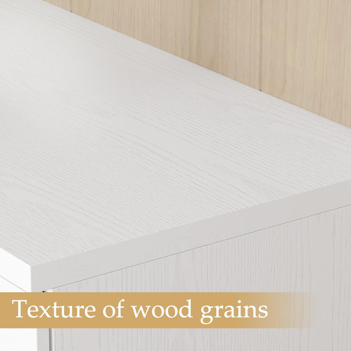 WOODTIME White 9 Drawer Dresser for Bedroom, 47.2“L Wooden Double Dresser, Modern Chest of Drawers Storage Organizer Dresser for Entryway Hallway WOODTIME