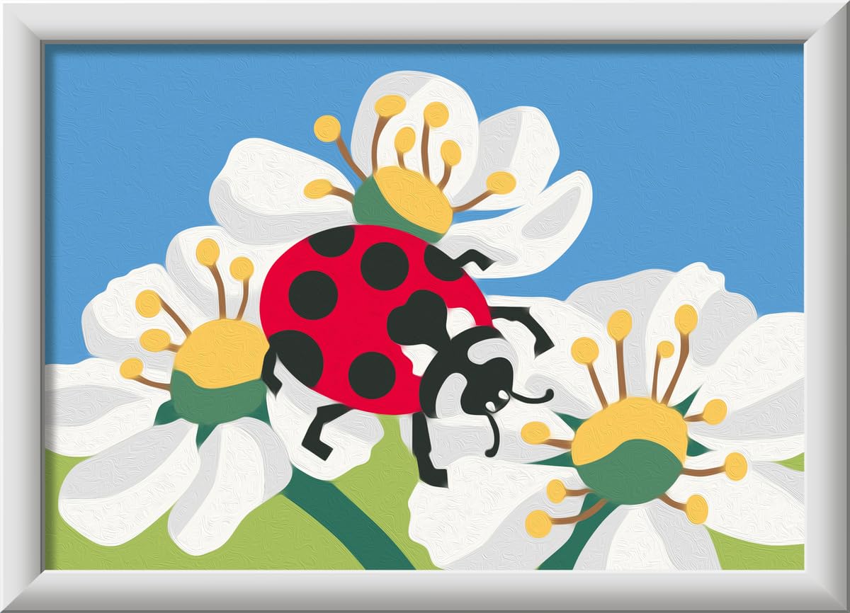 Ravensburger - Ladybug in Nature CreArt Paint by Numbers Kit | Fun & Easy DIY Art for Kids Age 7+ | Creative Gift Idea for Birthdays & Holidays Ravensburger