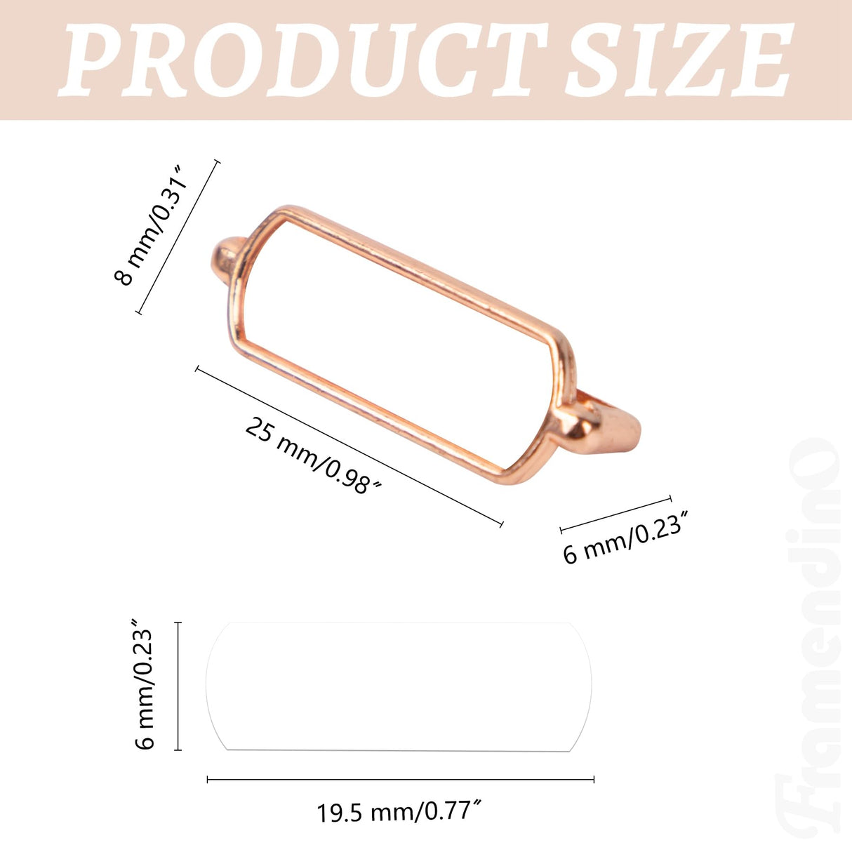 Framendino, 12 Pack Sublimation Watch Band Blanks Charms Heat Transfer Personalized Photo Watch Jewelry Charm Blank for DIY Picture Crafts Framendino