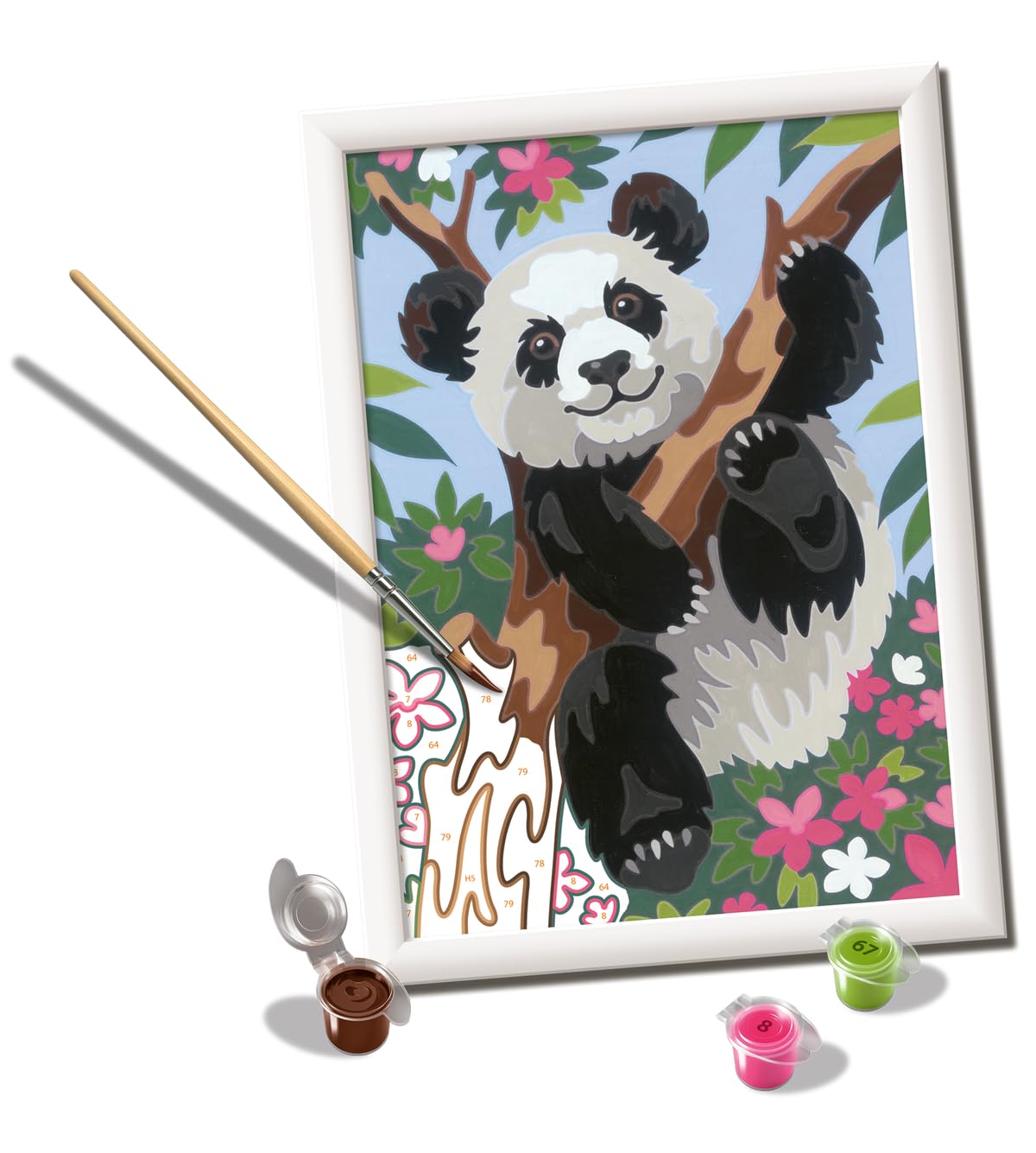 Ravensburger Playful Panda Paint by Numbers Kit for Kids - 20261 - Painting Arts and Crafts for Ages 9 and Up Ravensburger
