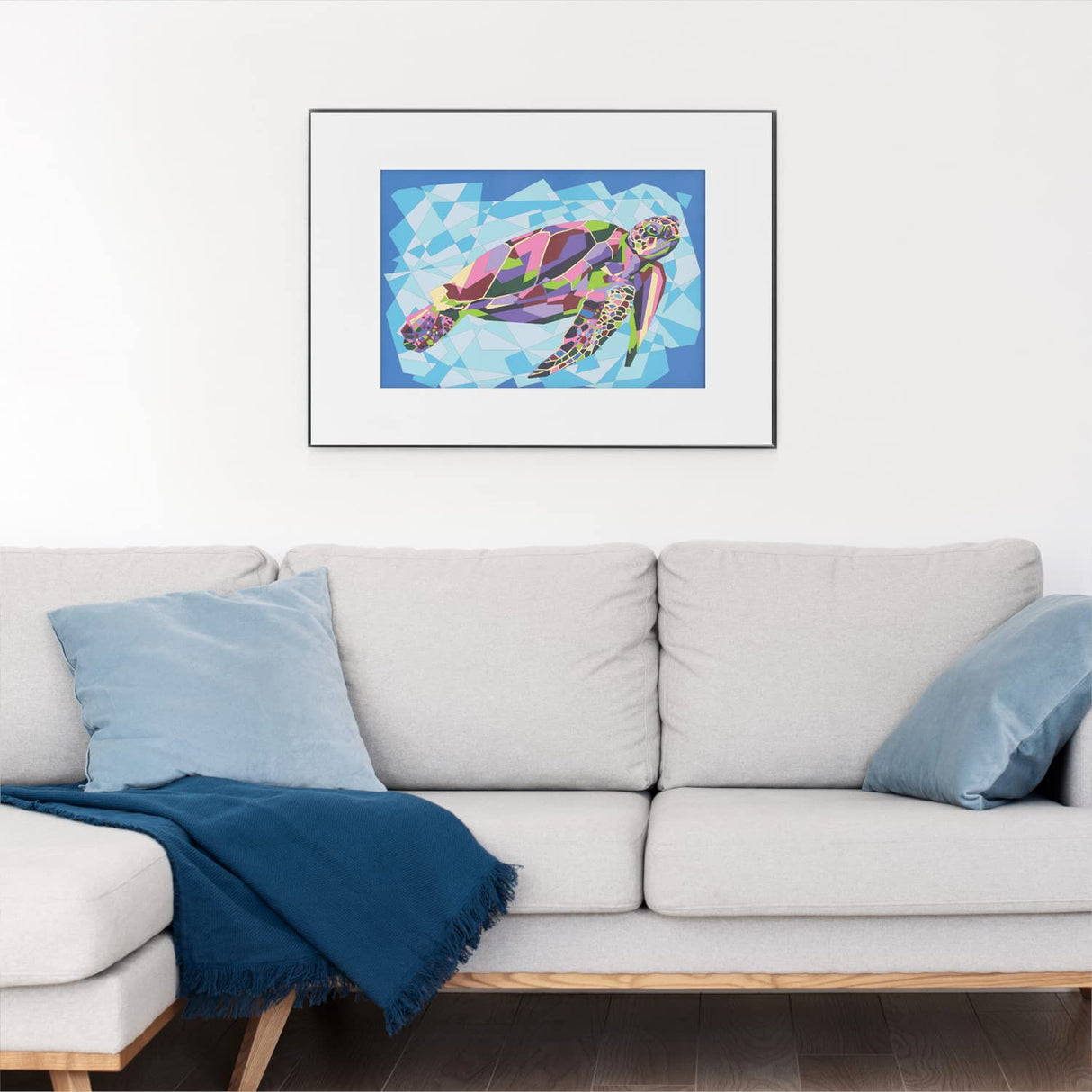 ARTEZA Paint by Number for Adults, 12x16 Inches, 21 Pieces, Turtle Paint by Numbers Kit, Comes with 1 Canvas Panel, 12 Acrylic Paint Pots, 5 Paintbrushes, Art Supplies for Home & Office Wall Decor ARTEZA