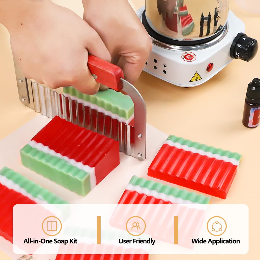 Fast METL Soap Making Kit with Electronic Hot Plate, All-in-One Soap Making Supplies with Melt & Pour Soap Base, Pouring Pot, Mold & Tools for Adults and Beginners Soap Craft FAST MELT