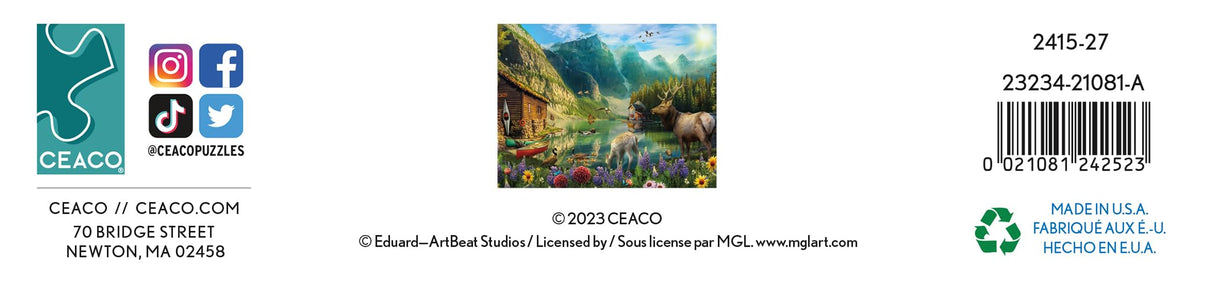 Ceaco - Paradise in The Mountains - 500 Piece Jigsaw Puzzle Ceaco