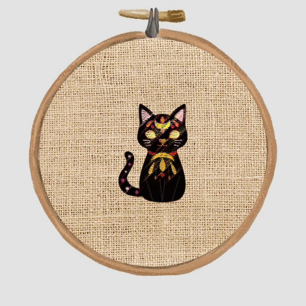 BENECREAT 4Sheets 63Pcs Water Soluble Embroidery, 11.7x8.3inch Devil's Eye Pattern Transfers Water Soluble Stabilizer for Embroidery Stick and Stitch Embroidery Designs BENECREAT