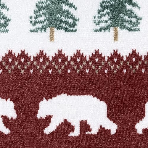 Eddie Bauer - Blanket, Super Soft Reversible Sherpa & Brushed Fleece Bedding, Throw Blankets for Couch, Ideal for Lounging (Grizzly Peak Red) Eddie Bauer