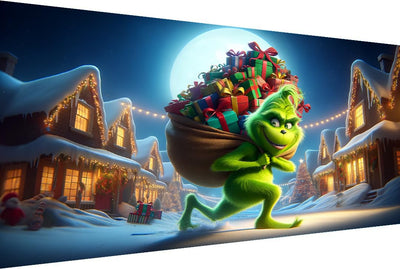 Large Diamond Painting Kits for Adults,Christmas Diamond Art Kits for Beginner,5D DIY Cute Diamond Art Painting Crystal Rhinestone Art and Crafts for Christmas Gifts and Home Wall Decor 16X28 Inch