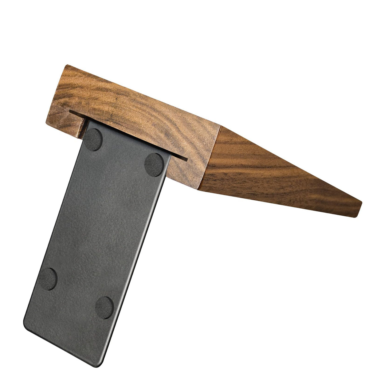 Luxdecor Wood Bookends Hold Heavy Books- Walnut Bookends for Office, Sturdy Bookends for Desk Non Skid, Decorative Walnut Wood Bookends Large, 2pack Triangle Wood Book Ends Luxdecor