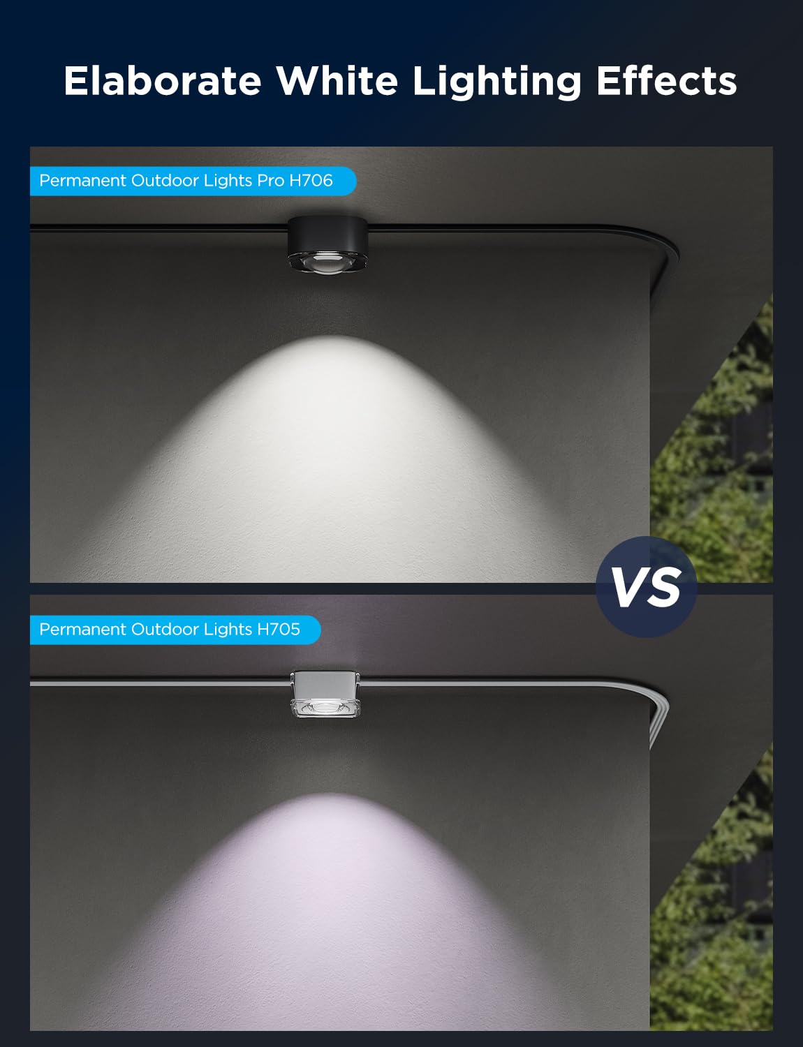 Govee Permanent Outdoor Lights Pro, 100ft with 60 RGBIC LED Lights for Daily and Accent Lighting, 75 Scene Modes for Outdoor Decor, IP67 Waterproof, Works with Alexa, Google Assistant, Matter, Black Govee