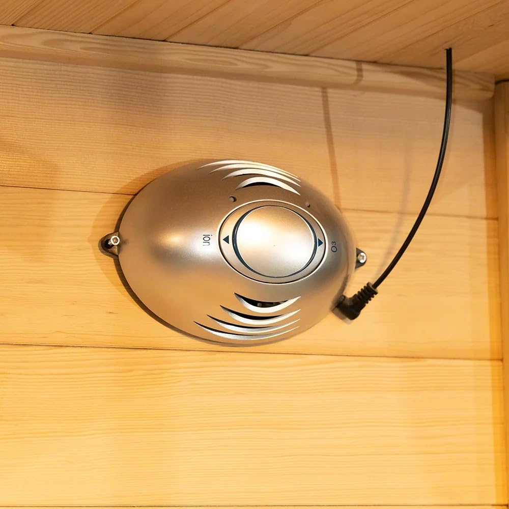 Full Spectrum Infrared Sauna for 4 Person, Indoor Canadian Hemlock Wood Home Spa Saunas with Upgraded WiFi Control, Low EMF, Speaker, Oxygen bar, Reading & 7-Color Starry Light, 2700W, 220V Smartmak