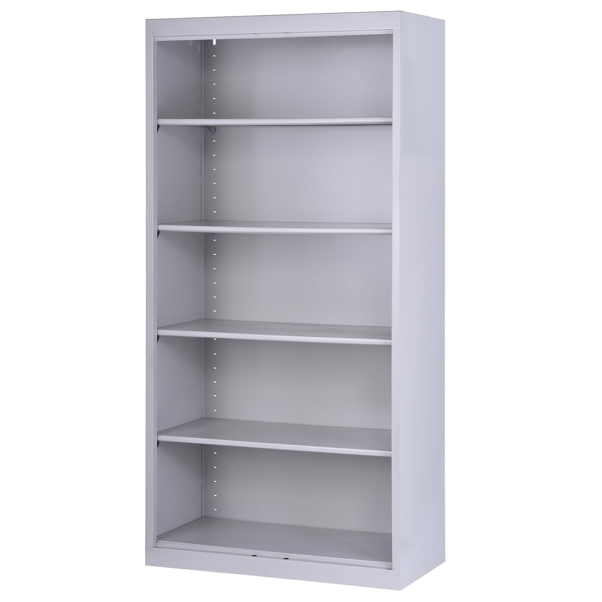 Sandusky BA40361872-05 5-Shelf Elite Series Wielded Bookcase with Adjustable Shelves, Open Display Bookshelf for Home, Office, 18"D x 36"W x 72"H, Dove Gray Sandusky