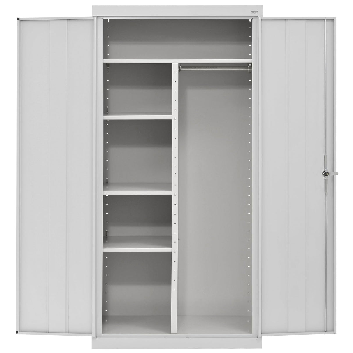 Sandusky Lee CAC1362472-05 Combination Garage Storage Cabinet, Steel Utility Cabinet with Adjustable Shelves, 72" H, Dove Gray Sandusky