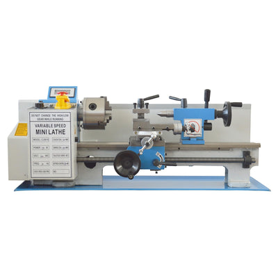 BEILOCKERY Mini Metal Lathe CJ0618 Metric Thread 750W Benchtop Precision Metal Wood Horizontal Lathe 0-2500rpm Variable Speed 7"*14" 110V for Teaching and Production