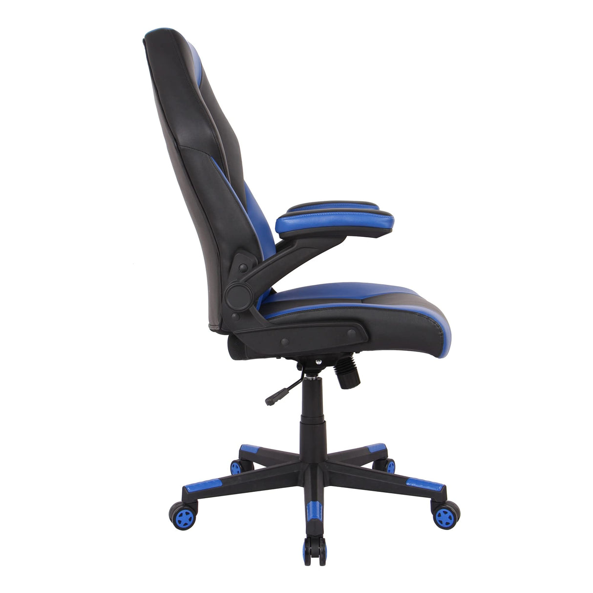 RS Gaming™ RGX Faux Leather High-Back Gaming Office Chair, Black/Blue, BIFMA Compliant RS Gaming