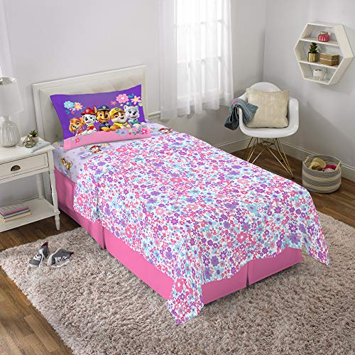 Paw Patrol Girls Kids Bedding Super Soft Microfiber Sheet Set, Twin, (Official) Nickelodeon Product By Franco Franco