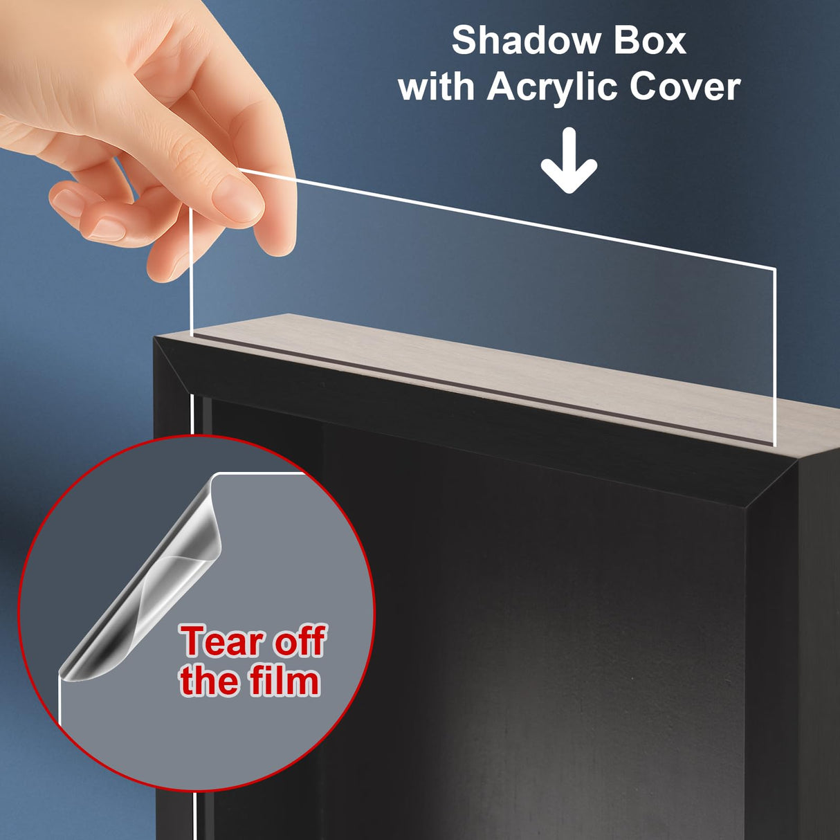 Dog Memorial Gifts for Loss of Dog, Pet Memorial Dog Picture Frame 13" Wooden Shadow Box Display with Collar & Leasd Holder, Sympathy Gift for Loss of Dog/Cat, Wall Hanging & Tabletop (Dark Grey) FITWOWFIT