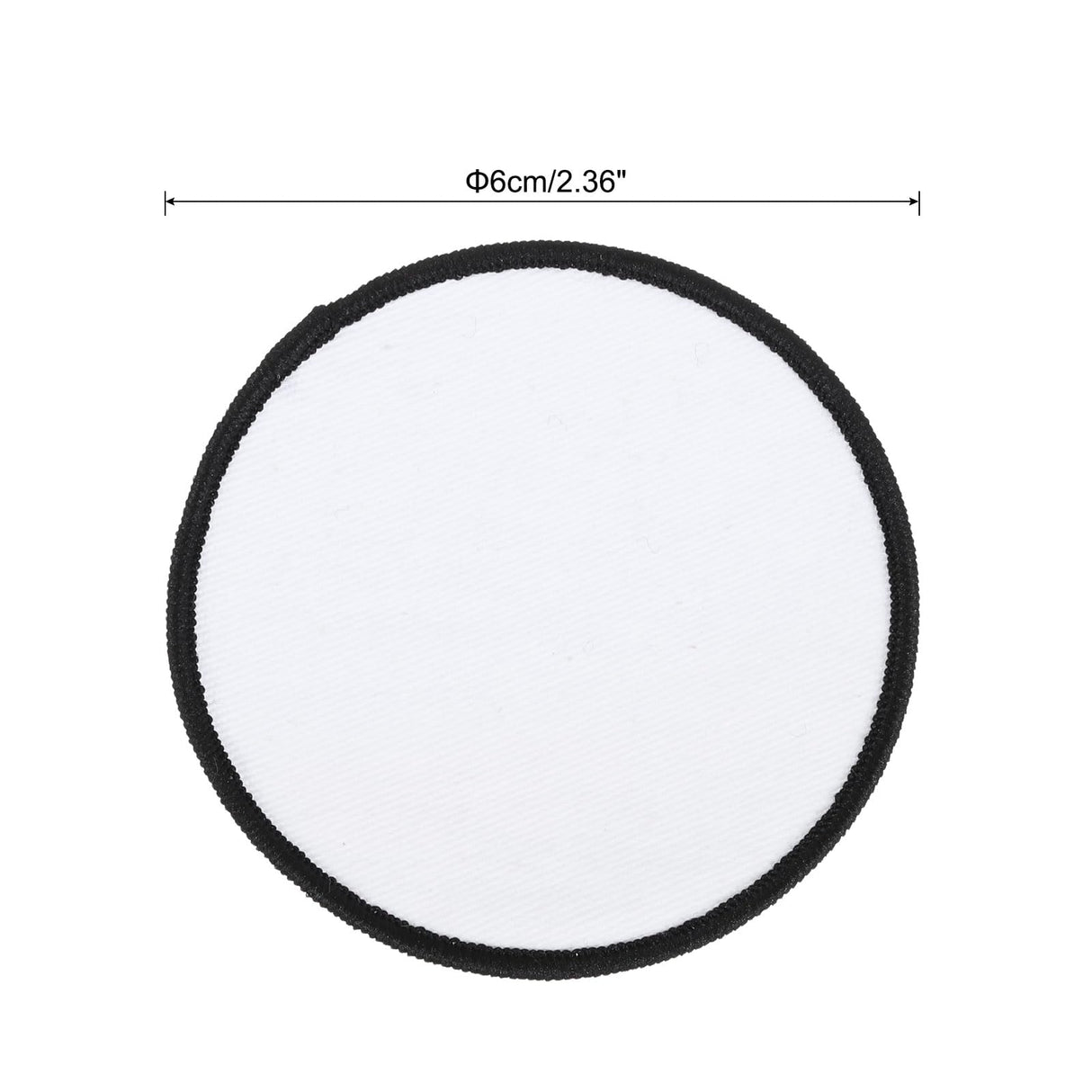 MECCANIXITY 8pcs Sublimation Patch Blank, 6cm/2.36" Fabric Iron-on Blank Heat Transfer Repair Patch for DIY Crafts Caps Clothes Shoes Bags Uniforms, White MECCANIXITY