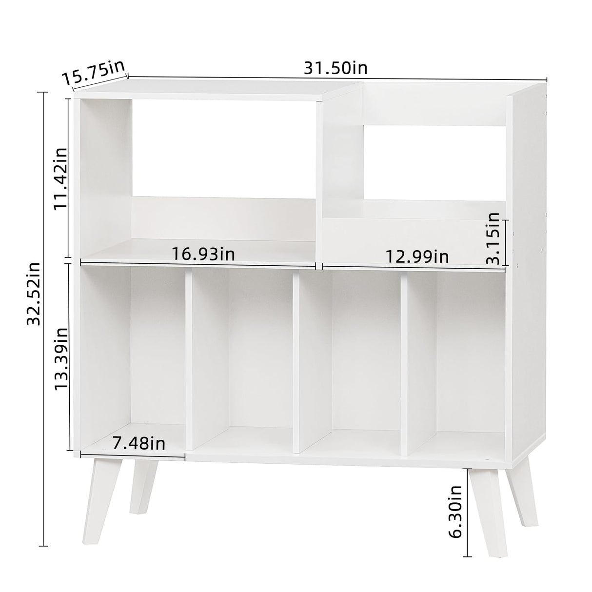 LELELINKY Large Record Player Stand, Turntable Stand with Storage, Vinyl Record Holder with Display Area, Record Player Table Holds Up to 300 Albums, Record Stand for Music room Living Room-White LELELINKY