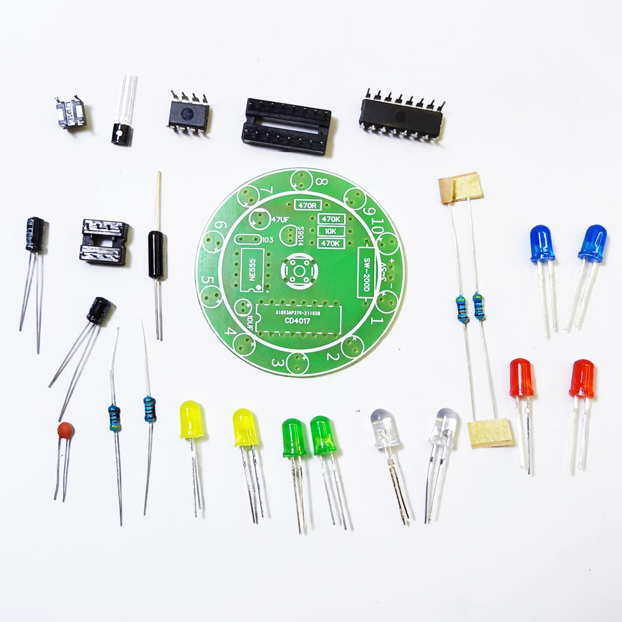 HPYNPES DIY Practical Soldering Practice Kit Practice Learning Electronics Training Board HPYNPES