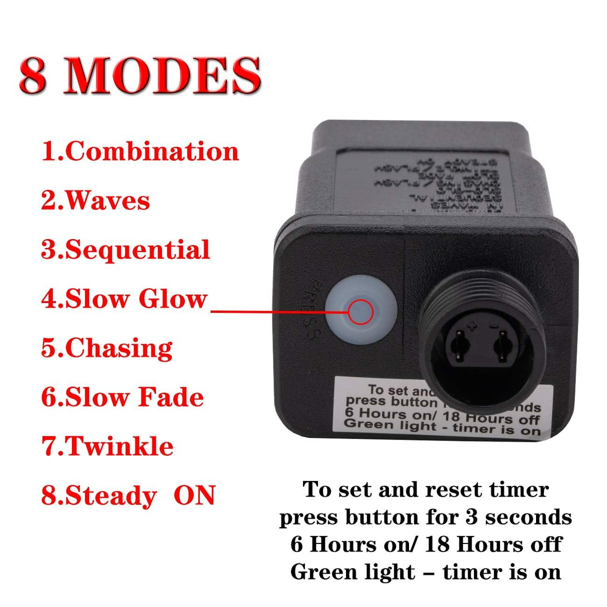 AWQ 500 LED 49ft Christmas Cluster Lights Christmas String Lights Plug in 8 Modes Extendable for Christmas Home Garden Wedding Party Xmas Tree Indoor Outdoor Decor (500, Warm White) AWQ