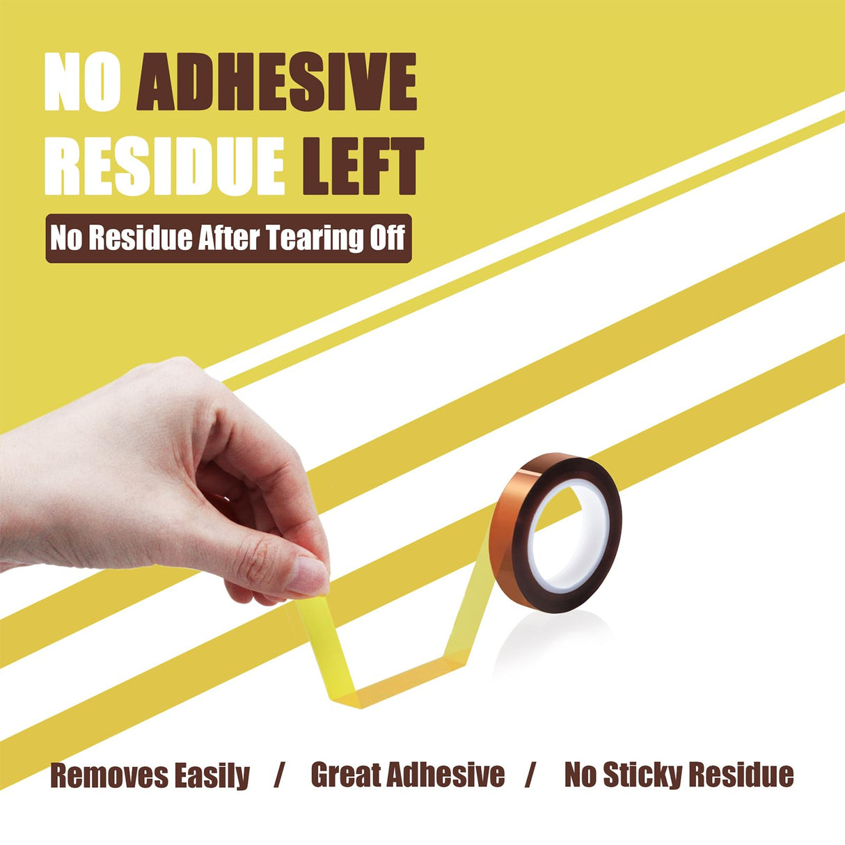 MEBMIK 2 Rolls 10mm x16m(52FT) Heat Tape High Temperature Heat Resistant Tape Heat Transfer Tape for Heat Sublimation Press Vinyl,No Residue MEBMIK