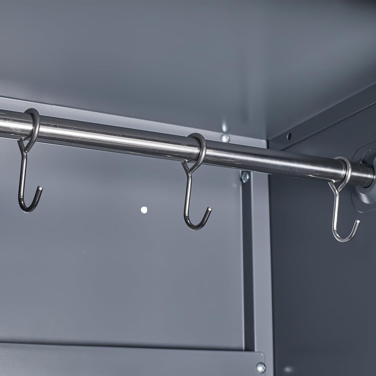 NICEGDLT Broom Closet, Broom Closet Storage Cabinets with Lock, 65" Metal Garage Organization Cabinet, Cleaning Supply Utility Storage Cabinet with Pegboard & Shelves for Laundry Room,Workshop NICEGDLT