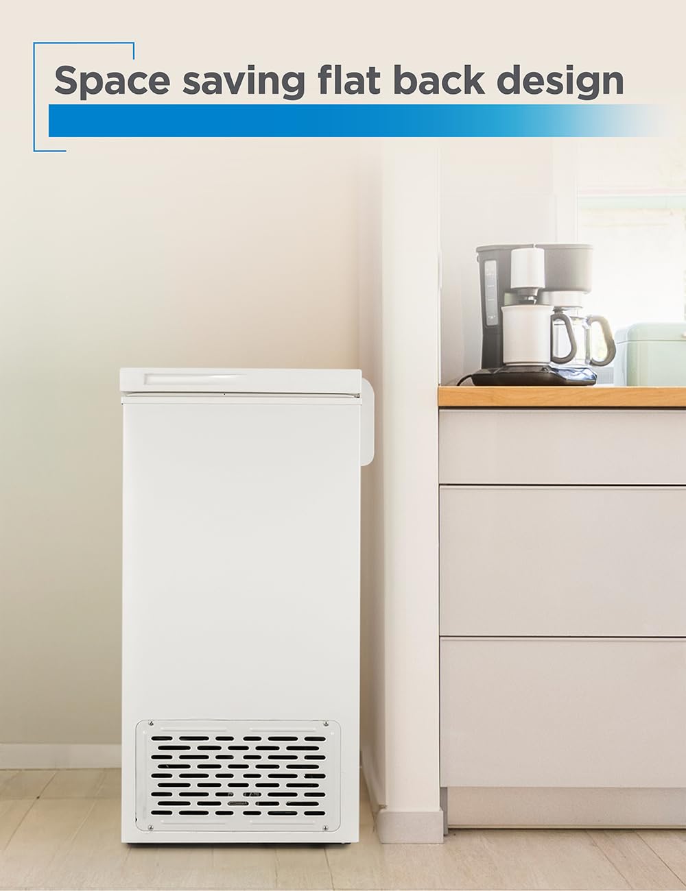 BLACK+DECKER 2.0 Cu. Ft. Compact Chest Freezer, Deep Freezer Holds Up To 70 Lbs. of Frozen Food, Removable Storage Basket, Manual Defrost, White BLACK+DECKER