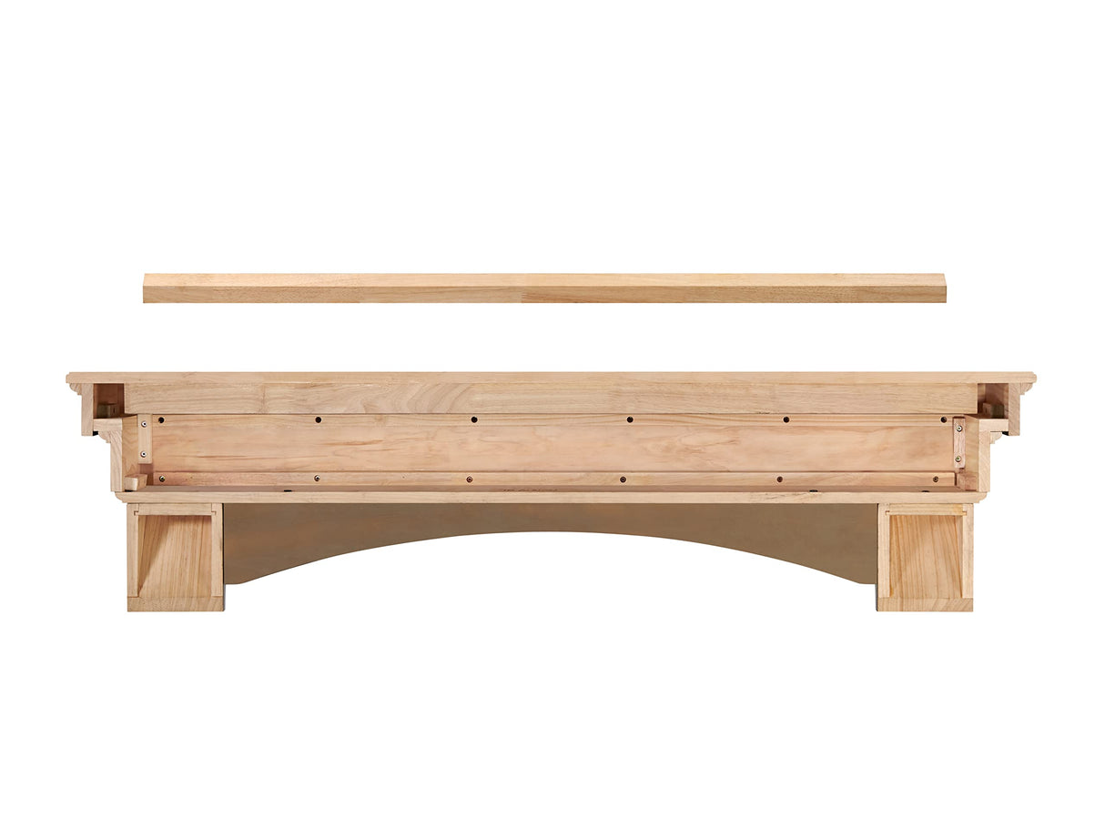 Pearl Mantels ARYB7249710 Artistically Pleasing and Versatile Pine Wood Mantel Shelf, 72", Antique Distressed Pearl Mantels