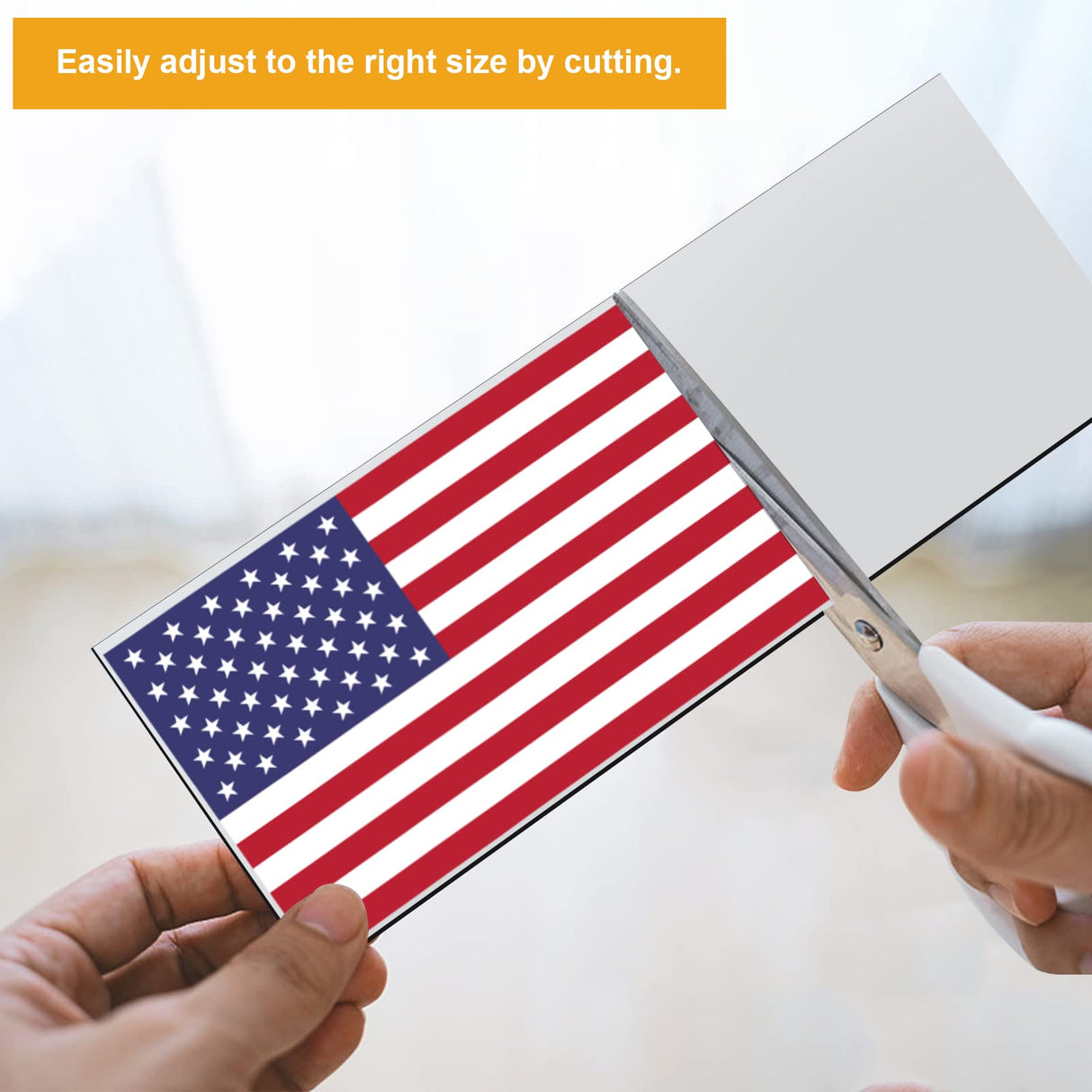 tonhui 4Pcs 12" X 4" Bumper Sticker Magnets, Flexible Magnetic Bumper Sticker Sheet with Self Adhesive, Turn Any Decal Into a Magnet tonhui