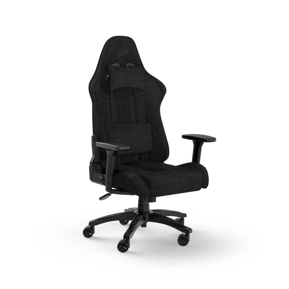 Corsair TC100 Relaxed Gaming Chair - Fabric - Racing-Inspired Design - Lumbar Pillow - Detachable Memory Foam Neck Pillow - Adjustable Seat Height - Adjustable Armrests - Black Corsair
