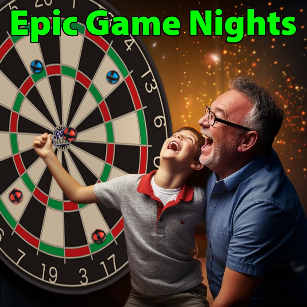 Funwares 36" Giant Dart Board for Adults and Kids, 25% Larger Than The Competition for Ultimate Indoor Fun and Outdoor Fun, Party Game for Families, Games for Kids 8-12, and Dart Game for Adults Funwares