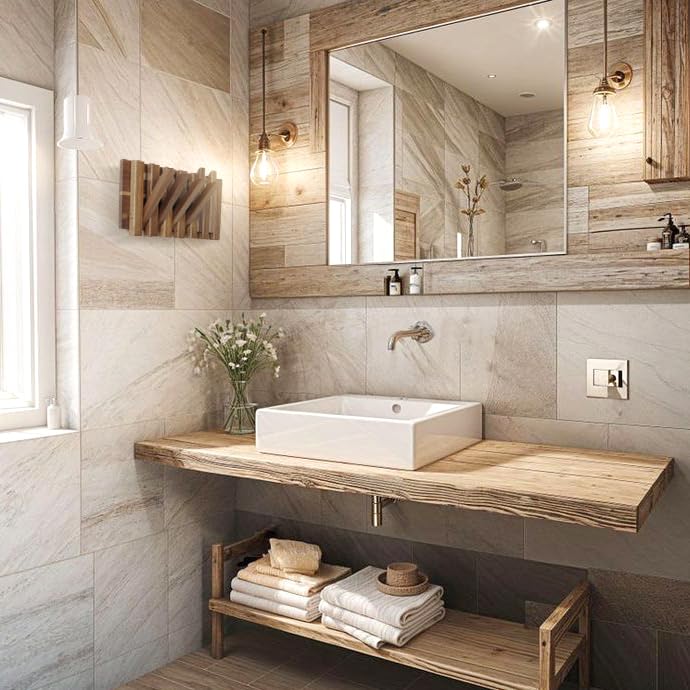 KYIAANY Coat Rack Wall for Farmhouse: Wood Rustic 6 Hooks Mount 10.4inch Retractable Wall Mounted for Small Spaces Entryway Hallway Bathroom for Hanging Jacket Towel Backpack Bag KYIAANY