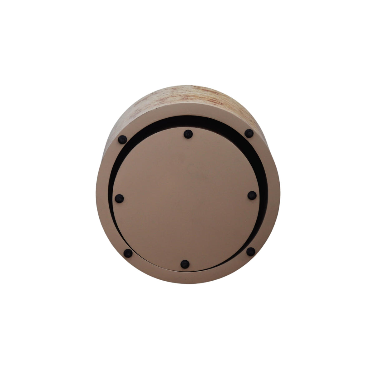 HanStrong Nesting Coffee Table Set of 2 for Living Room, Modern Round Wooden Circle Accent Side Tables for Small Spaces, Bedroom, Balcony, Office, Natural Burl Finish (19"+15") HanStrong