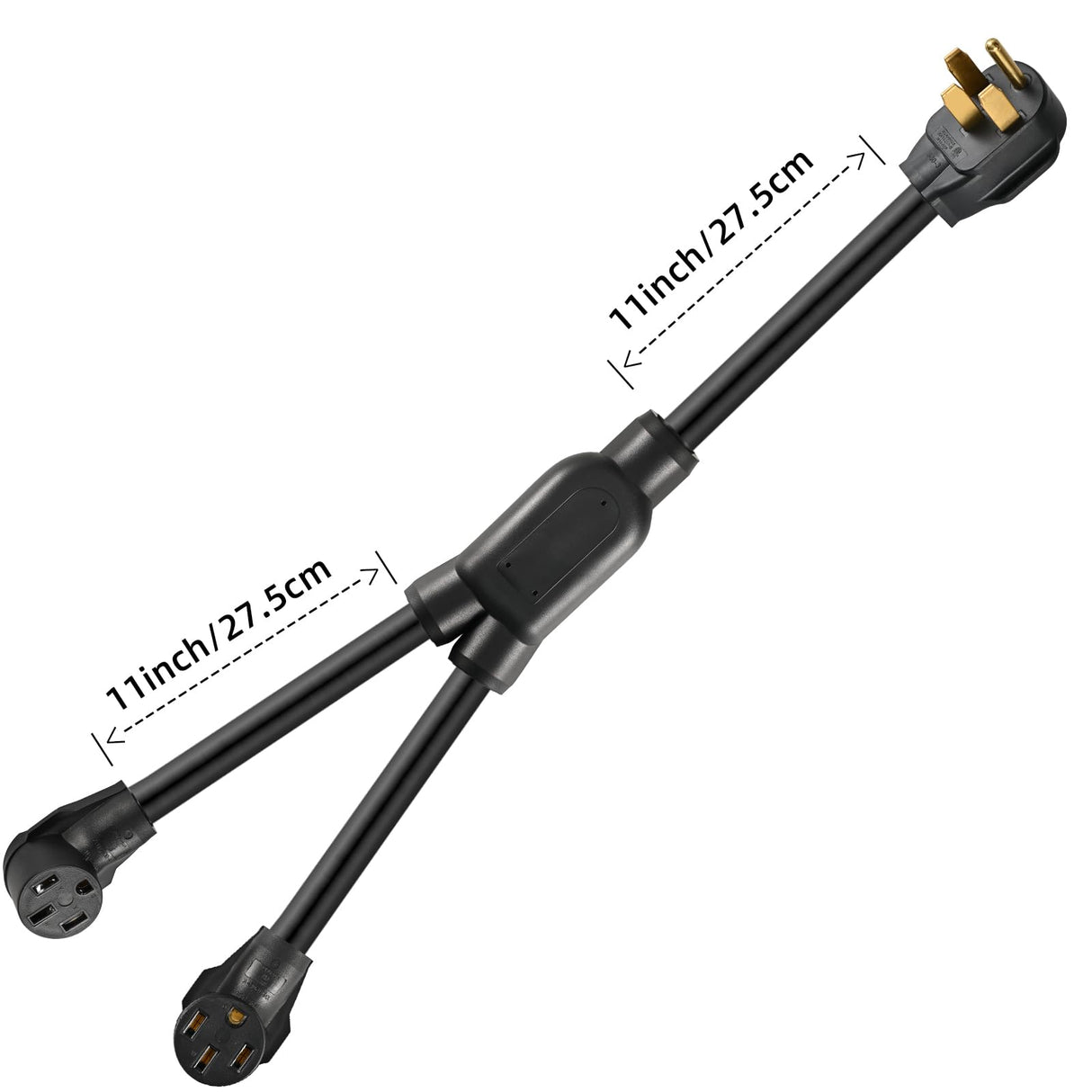 iFwevs 3FT 14-50P 4 Prong Splitter,14-50R Female Receptacle,6/3, 8/1 STW AWG Flexible Cable/14-50 Y Split Plug 50AMP RV Extension Cord Adapter iFwevs