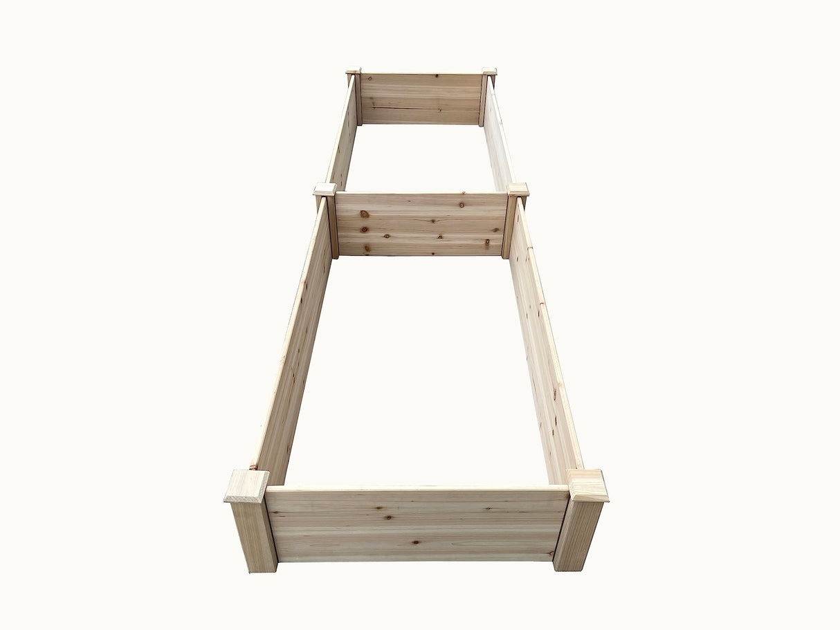 BTExpert 8ft x 2ft Horticulture Raised Garden Beds Elevated Planting Divisible Large Wooden Planter Box Kit Stand for Vegetable Herbs Flower Backyard Patio Balcony Bed Liner Outdoor Clear Natural Wood BTEXPERT