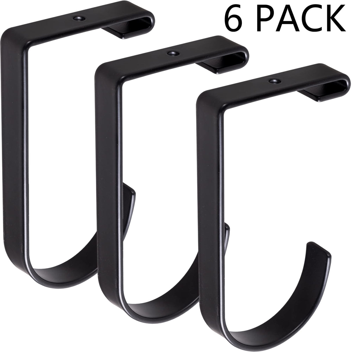 Saderoy 6-Pack Storage Hook for Garage Ceiling Rack & Wall Shelves, Alloy Steel, 70lbs Capacity, Black Saderoy