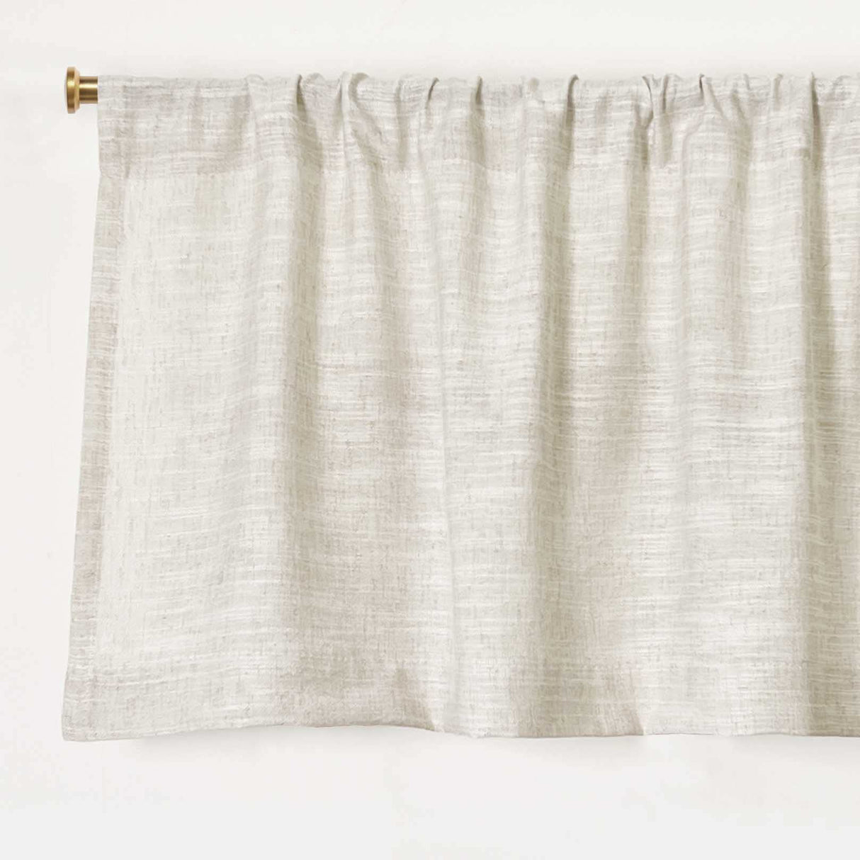 Kitchen Valances for Windows Modern Farmhouse Cotton Linen Valance Curtains Topper Country Rustic Bathroom Small Window Treatment Bohemian Decor (54x18 inch, Natural) Oindec