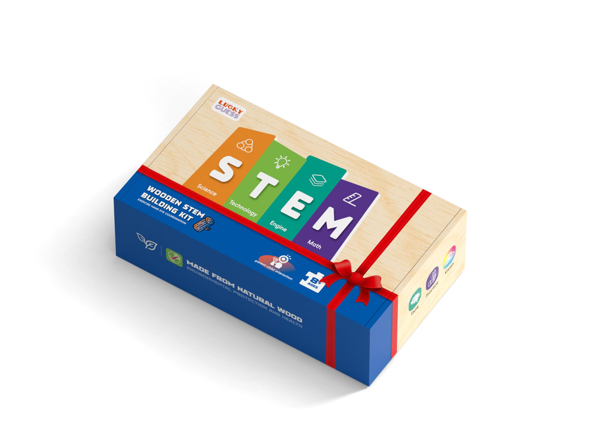 8 in1 STEM Science Kit for Kids Age 8-14, Wooden Physics Experiments & Solar Engineering Kits, Build Solar Car, Anti-Gravity Device, Telescope, Periscope & Dinosaur Claw, Gifts for Boys Girls LUCKY GUESS