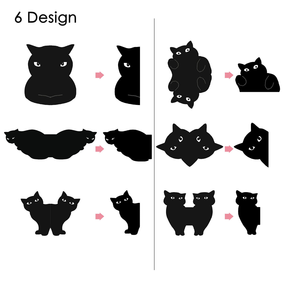 yasest Magnetic Bookmarks - 6 Pieces Assorted Cute Book Markers Clip Set for Women Teachers Students Book Lovers Reading, for School Office Home Supplies, Kawaii Cat Magnet Page Markers yasest