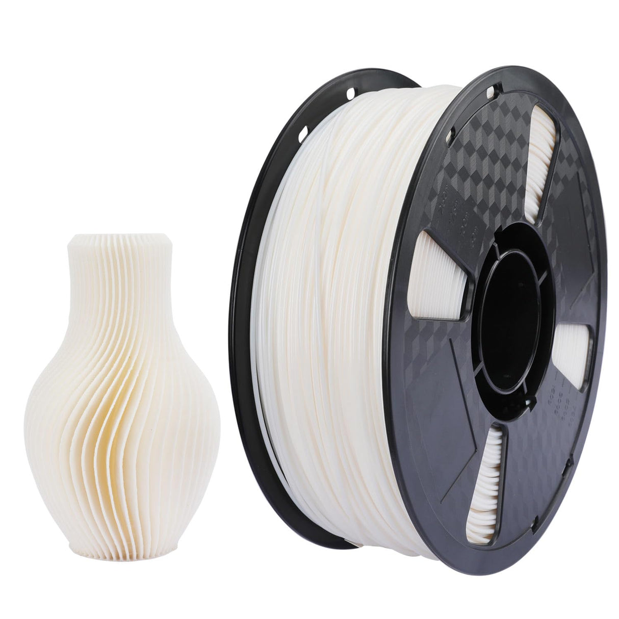 CC3D TPE Filament 39D Natural White 1.75mm 1KG Shore Hardness 39D Similar to 95A Flexible TPU 3D Printer Filament FDM 3D Printing Material White Color CC3D
