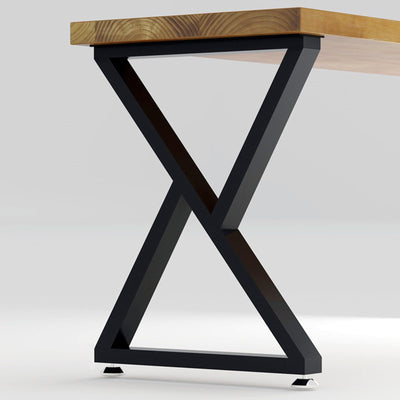 Metal Desk Legs 28 Inch Table Legs Heavy Duty Industrial Black Table Legs Z Shape Table Legs DIY Table Legs,Furniture Legs(H28”xW18”,Set of 2)