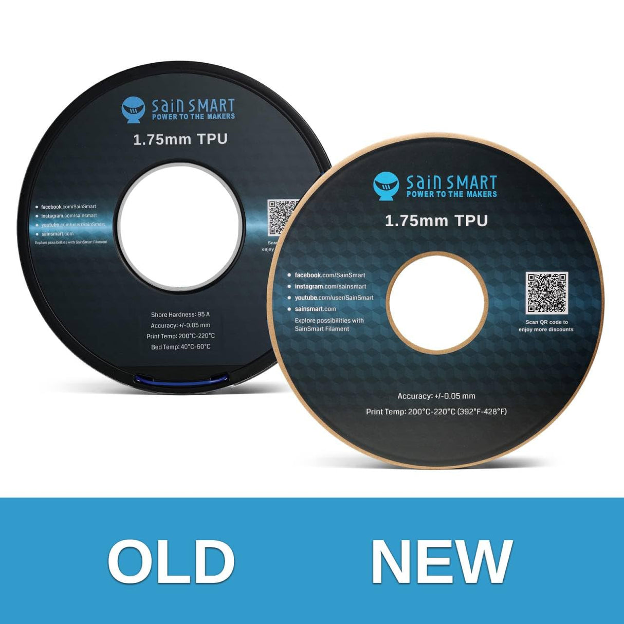 SainSmart TPU Filament 1.75, Blck Flexible TPU 3D Printing Filament, 1.75 mm, 0.8 kg, Dimensional Accuracy +/- 0.05 mm SainSmart