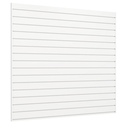 Neoaider Slatwall Panel 4 FT x 4 FT, Interlocking Slat Wall Paneling, Wall Mounted PVC Wallpanel, Suitable for Garage Storage and Organizer, Slatwall Board, Shelves - White